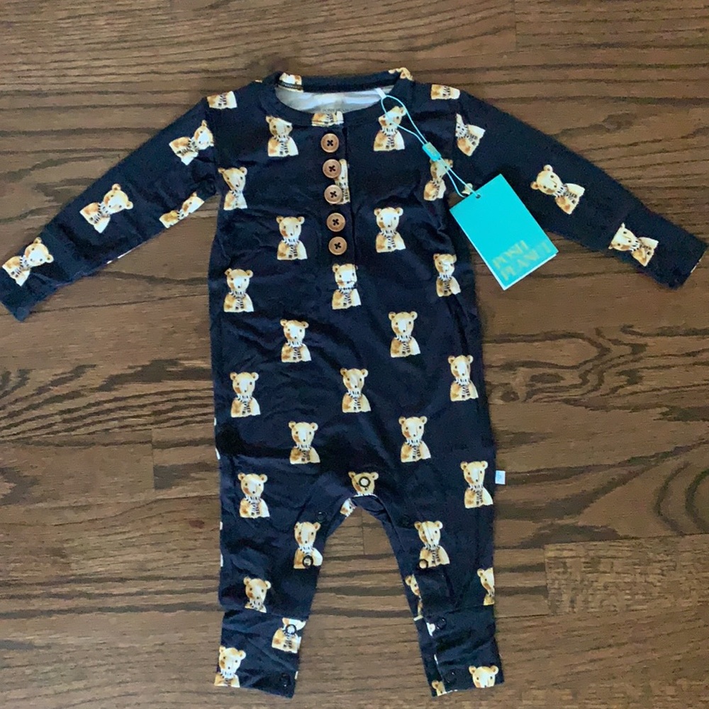 Posh Peanut 🧸 FRED Long Sleeve Henley Romper